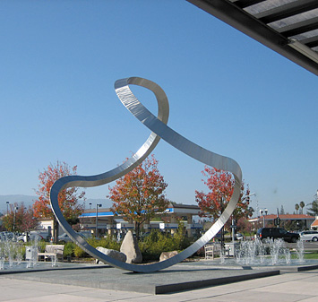 “Perspectives” in Cupertino - sculpture by Roger Berry -