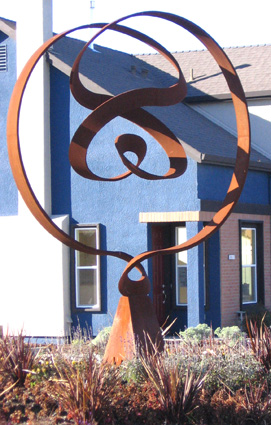"Crossing" in Sacramento - Sculpture by Roger Berry