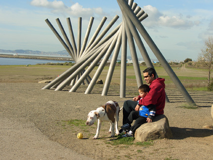 "Rising Wave" in San Leandro - Sculpture by Roger Berry