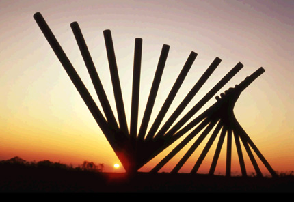 "Rising Wave" in San Leandro - Sculpture by Roger Berry