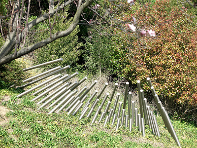 “Shadow of a Point” in San Mateo - sculpture by Roger Berry 
