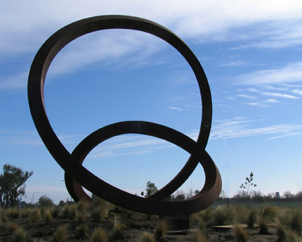 "Clover" in Woodland - Sculpture by Roger Berry